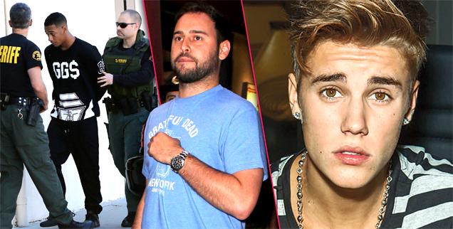 //justin bieber lil za arrested scooter braun wide