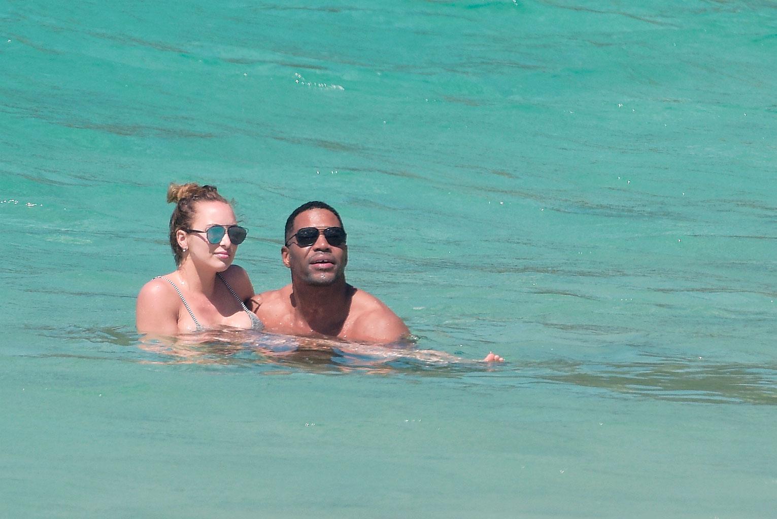 Michael Strahan Shirtless Girlfriend Kayla Bikini Criminal Record