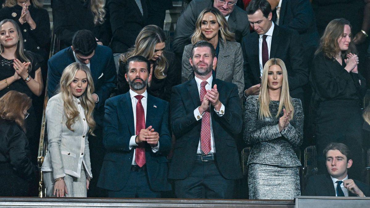 A photo of Tiffany Trump, Donald Trump Jr., Eric Trump, Ivanka Trump, and Barron Trump