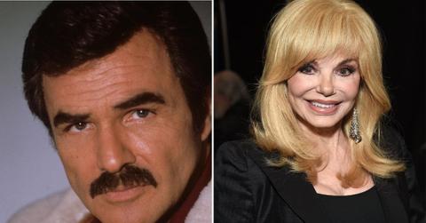 split photo of burt reynolds and loni anderson