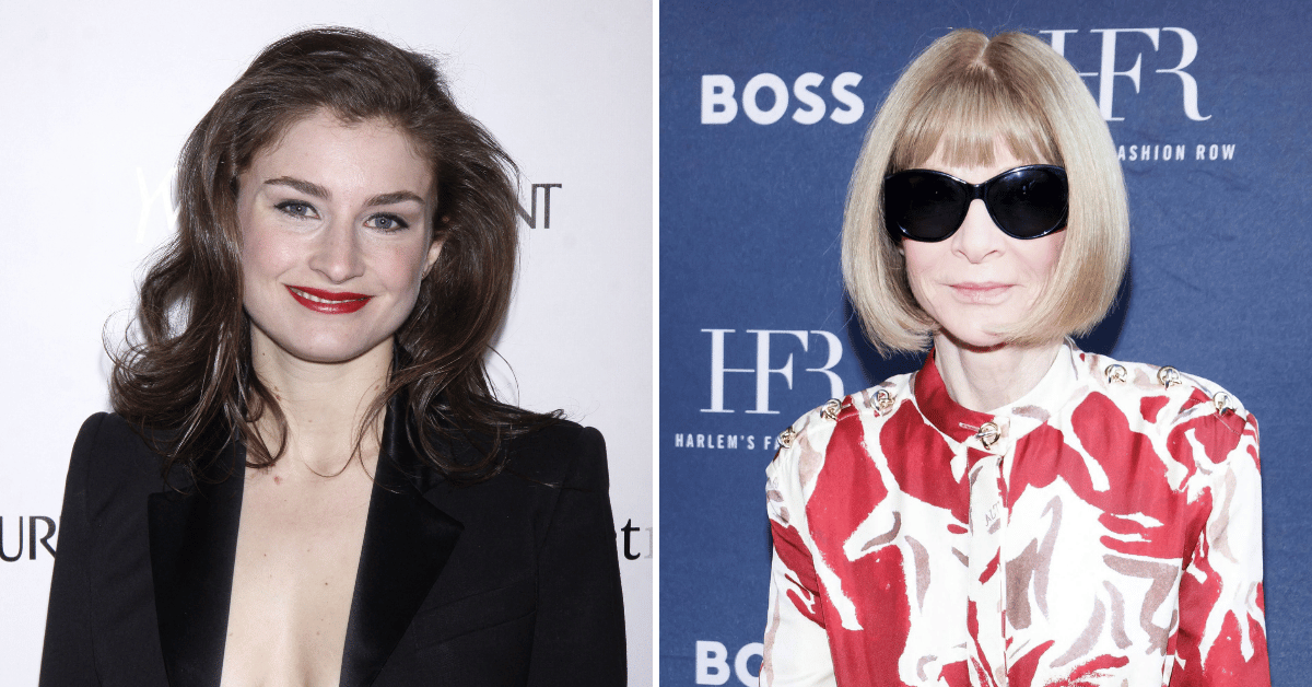 Split photo of Chloe Malle and Anna Wintour