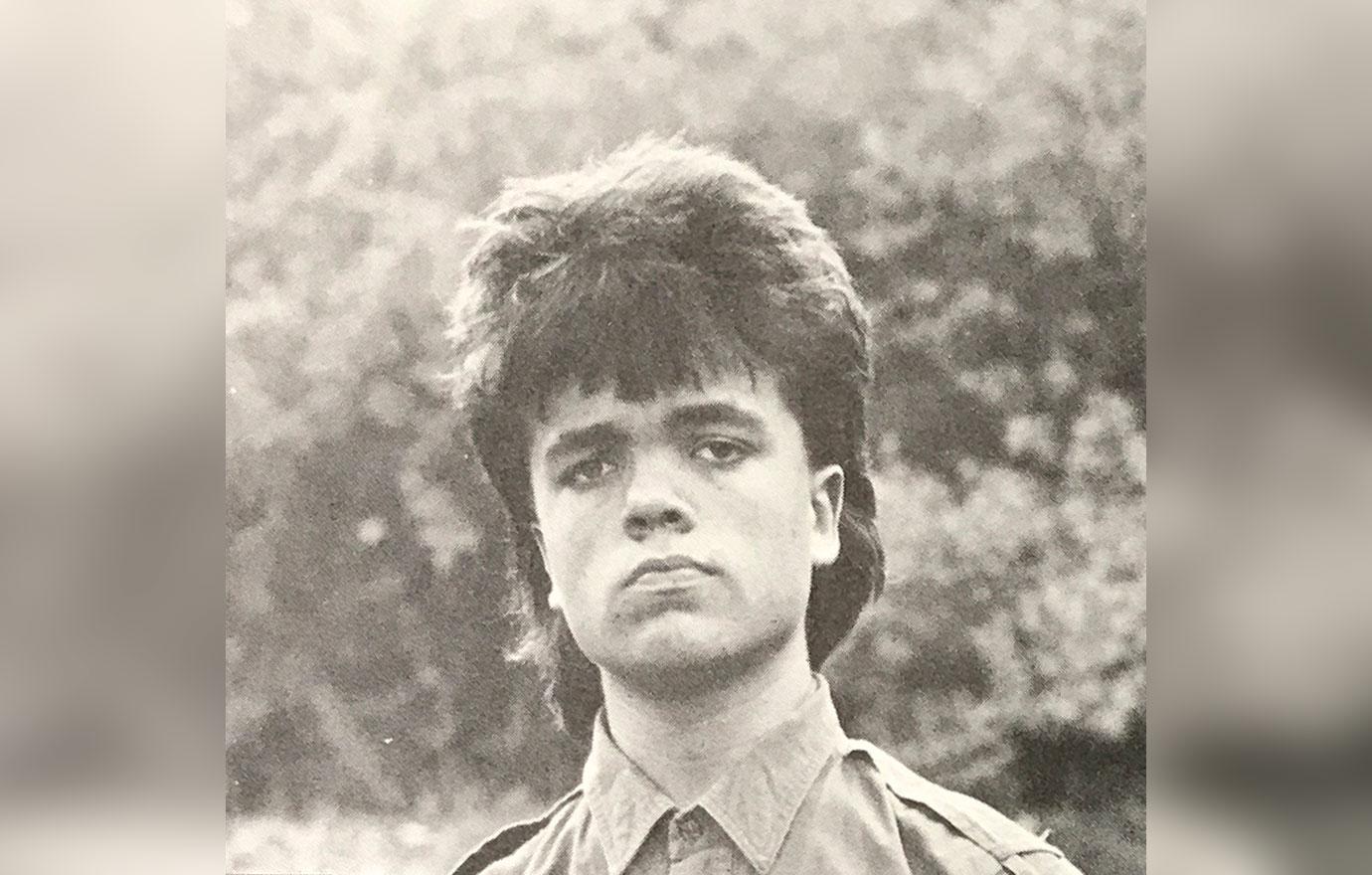 game of thrones peter dinklage mullet high school yearbook photos