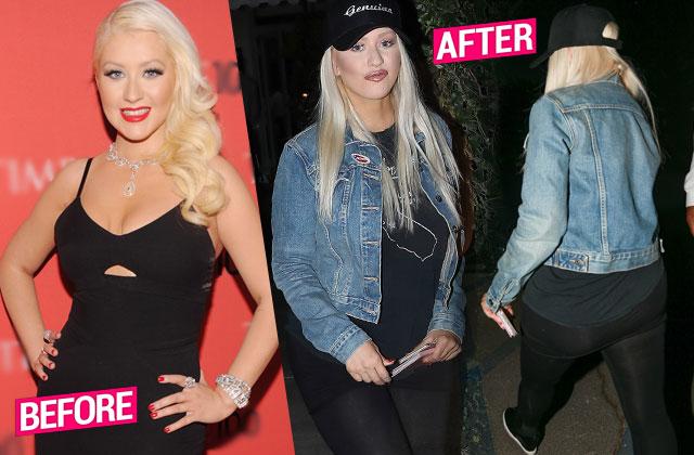 christina aguilera weight gain plastic surgery lips