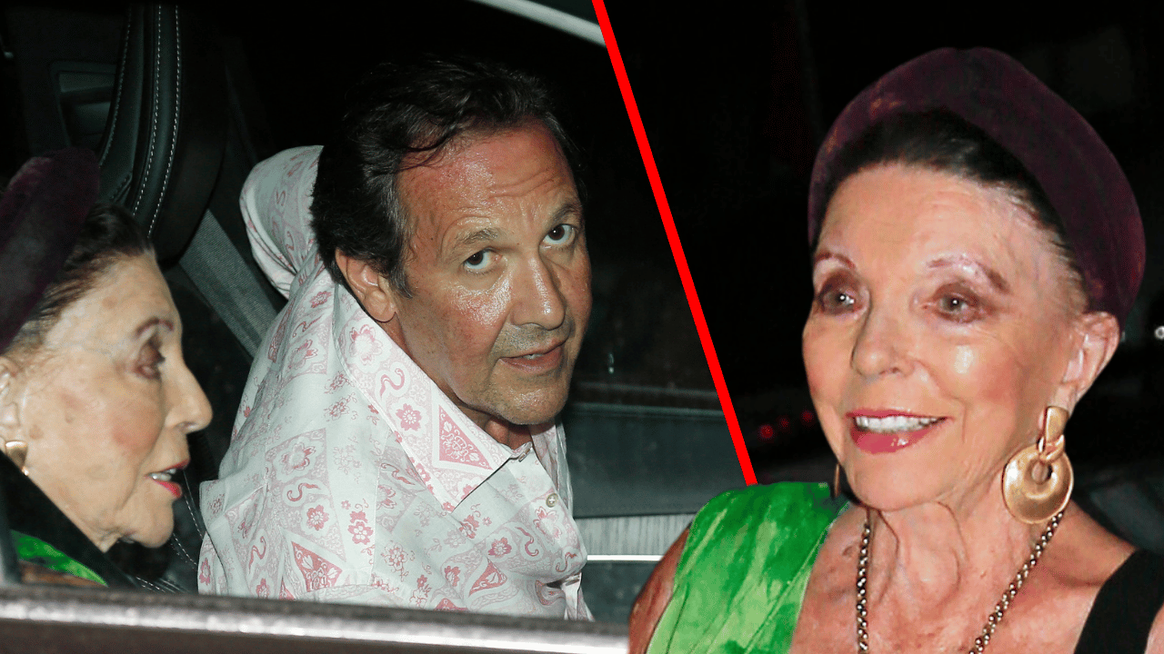 Joan Collins was photographed on a yacht in Saint-Tropez. 
