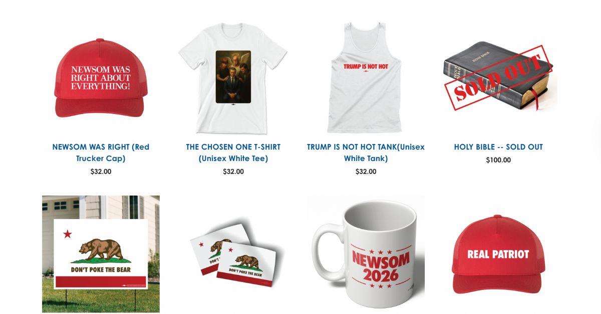 Photo of Gavin Newsom's site.