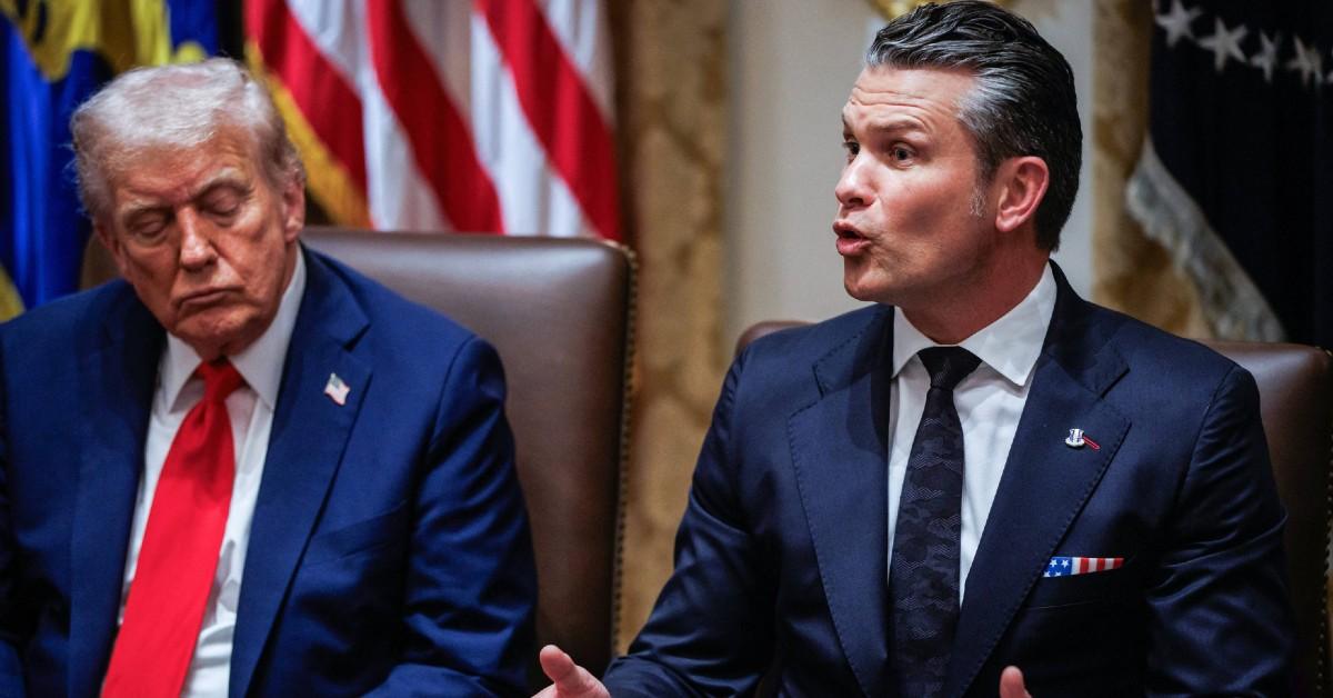 Photo of Donald Trump, Pete Hegseth