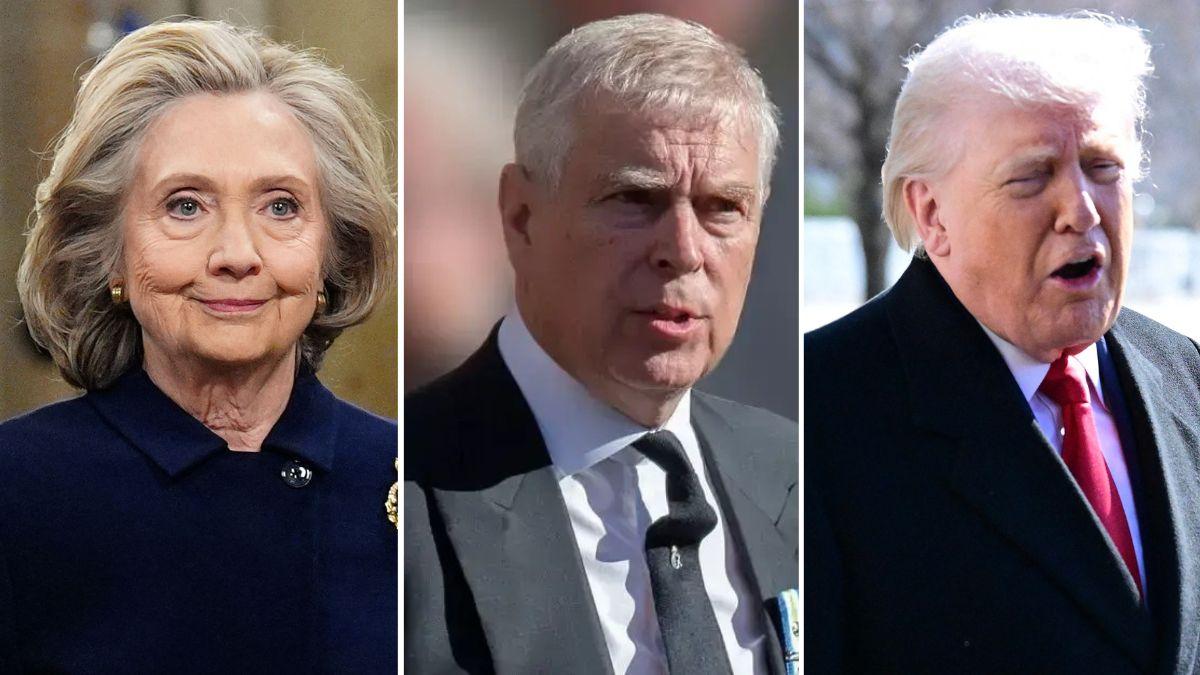 Split of Hillary Clinton, Andrew Windsor, and Donald Trump