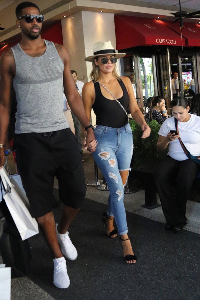 Khloe Kardashian Tristan Thompson Dating Hold Hands Family