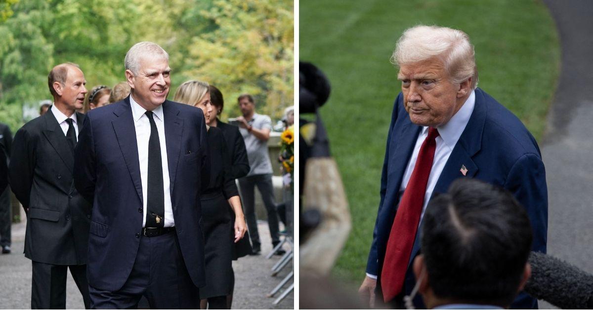 Photo of Prince Andrew and Donald Trump