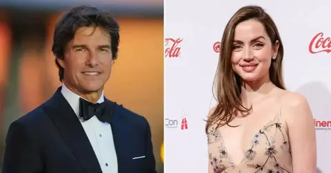 Split photo of Tom Cruise, Ana de Armas