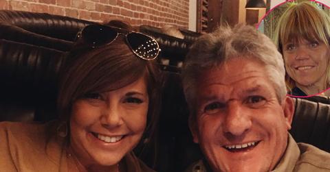 Caryn Chandler and Matt roloff take a selfie. Inset upper left corner, Amy Roloff takes a selfie.