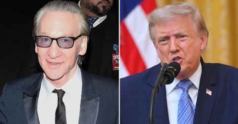 split image of Bill Maher and Donald Trump