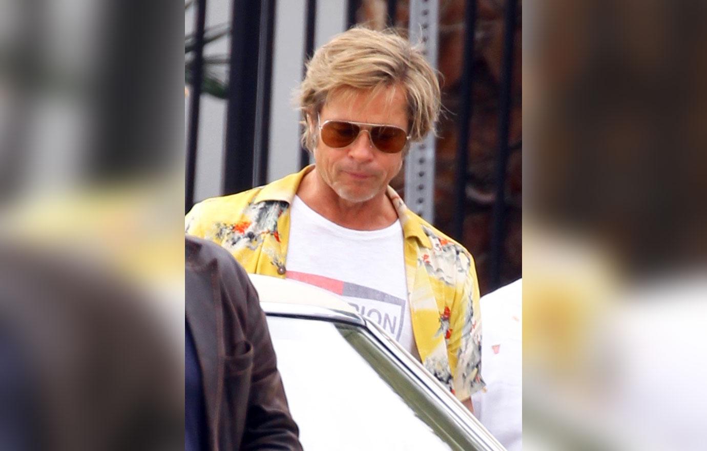 //brad pitt shoots scenes for new movie photos