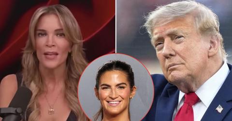 picture of megyn kelly, Kaitlan Collins and Donald Trump
