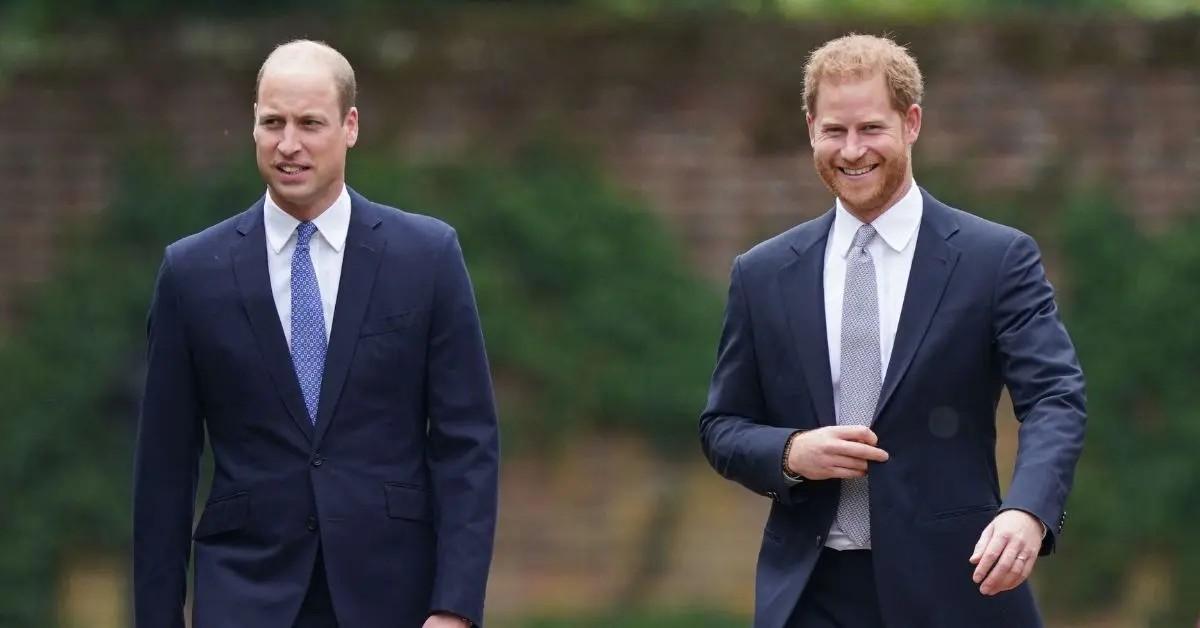 photo of prince harry and william