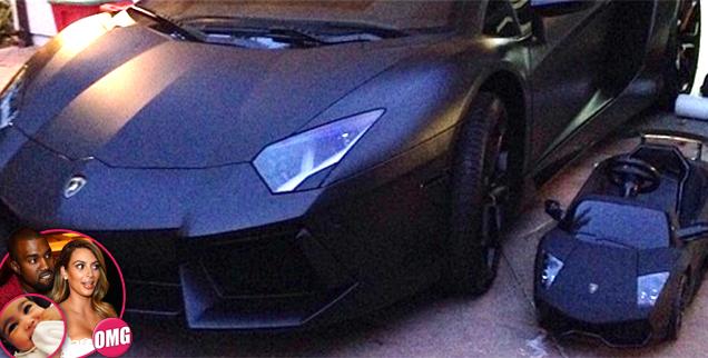 Too Much? Kanye West Buys Mini Lamborghini For Baby North
