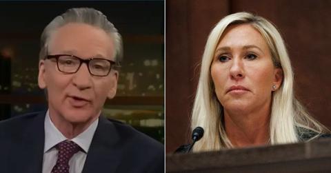 Composite photo of Bill Maher and Marjorie Taylor Greene