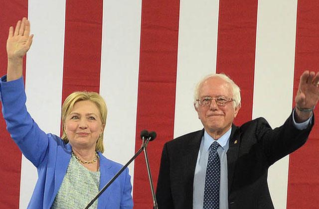 //hillary clinton bernie sanders endorses presidential candidate pp