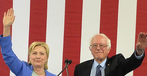 //hillary clinton bernie sanders endorses presidential candidate pp