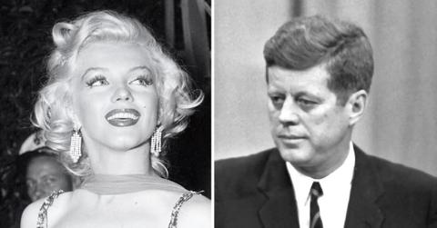 Split photo of Marilyn Monroe, John F. Kennedy
