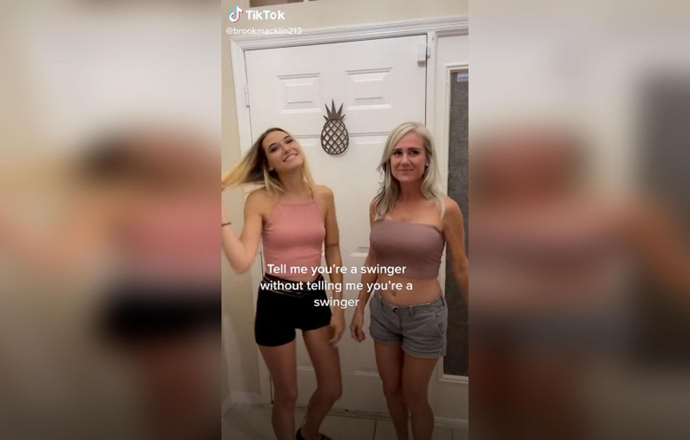 Viral TikTok Swinger Who Shares Her Husband With Her Mom and Sister Blowdries Her Private Parts To Provide Hot Meal pic