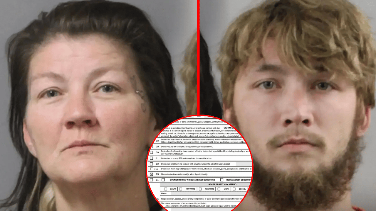 A Florida mom has been ordered to stay away from her biological son and former lover.