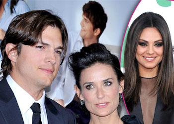 //demi not happy ashton mila