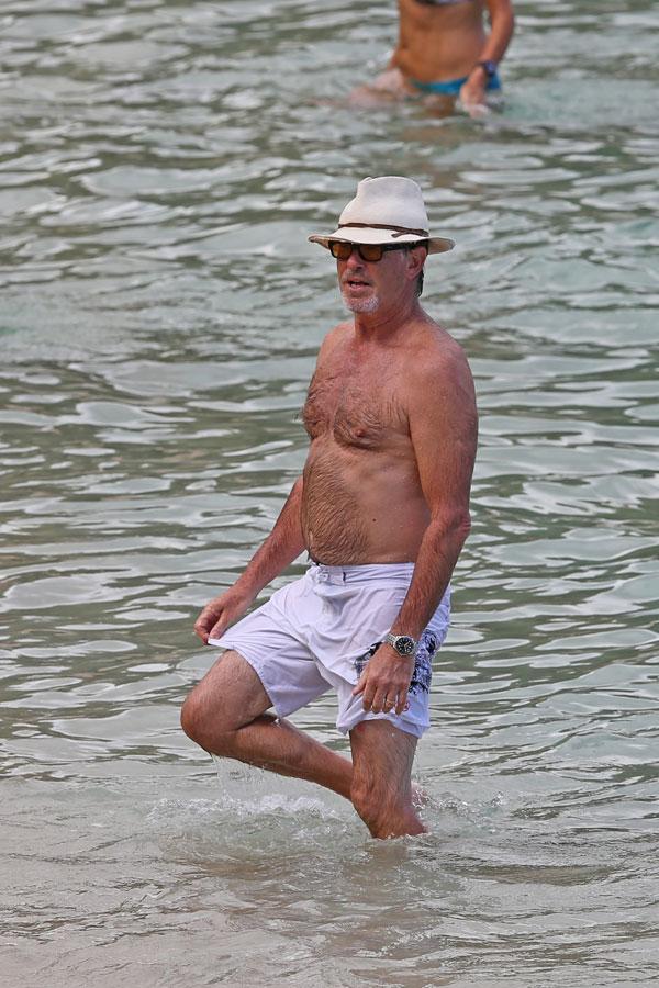 Pierce Brosnan Shirtless Hawaii