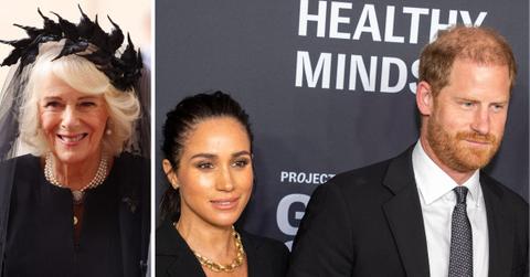 queen camilla combat prince harry peace meghan markle