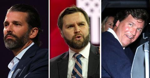 donald trump jr fighter running mate jd vance tucker carlson