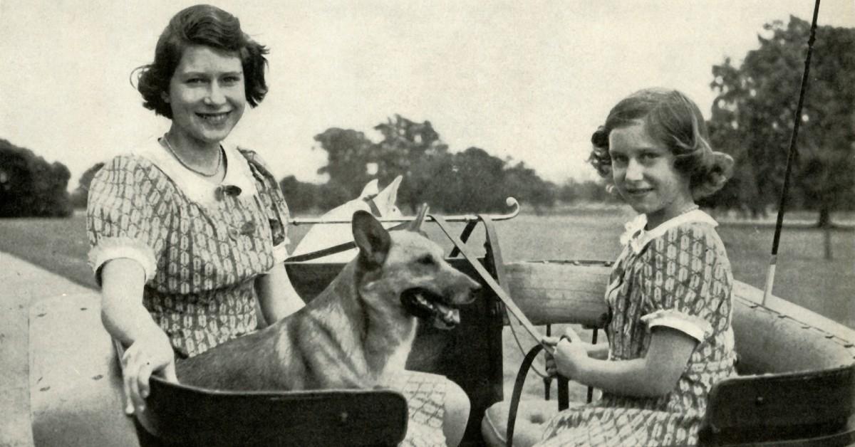 Photo of Queen Elizabeth and Princess Margaret