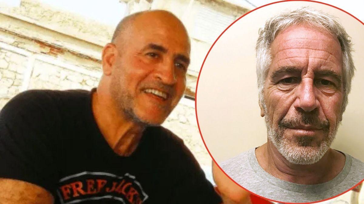 A photo of Daniel Siad alongside a photo of Jeffrey Epstein