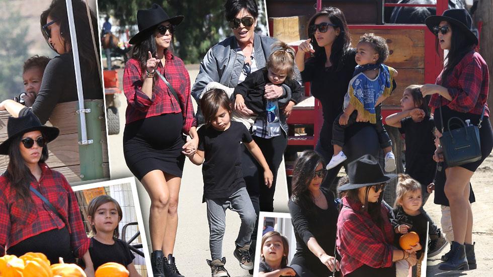 //kardashian family at the pumpkin patch