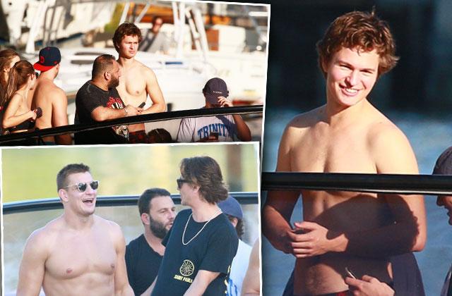 //ansel elgort shirtless rob gronkowski jonathan cheban yacht pp