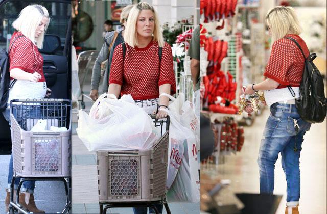 Tori Spelling Pregnant Baby Bump Fifth Child Shopping Money Crisis