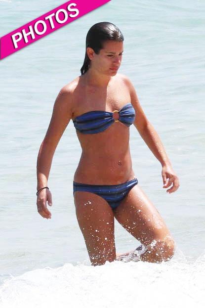 Lea Michele Strips Down Into A Skimpy Bikini