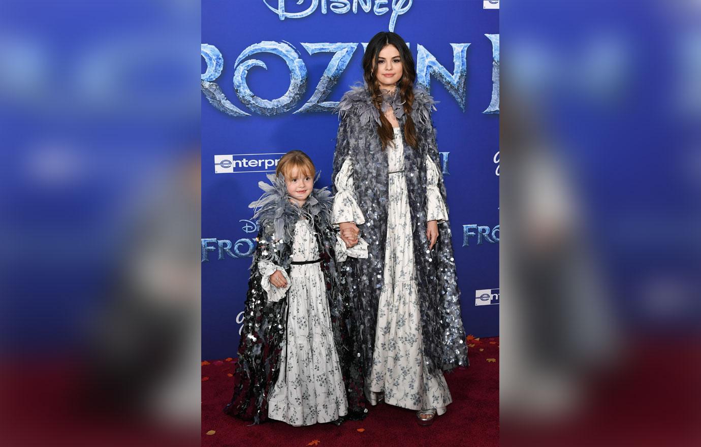 Selena Gomez & Sister Wear Matching Outfits To ‘Frozen’ Premiere