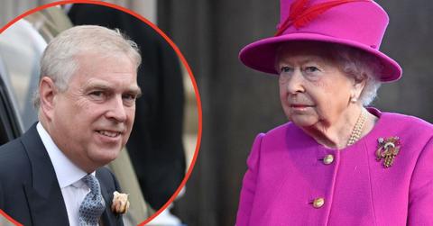 Photo of andrew Windsor and Queen Elizabeth