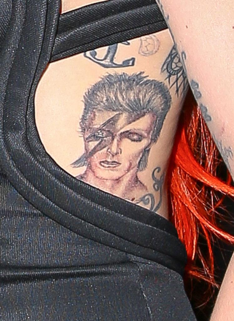 Lady Gaga David Bowie Tattoo Side Boob