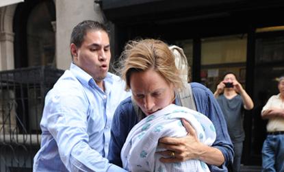 //uma thurman baby slip