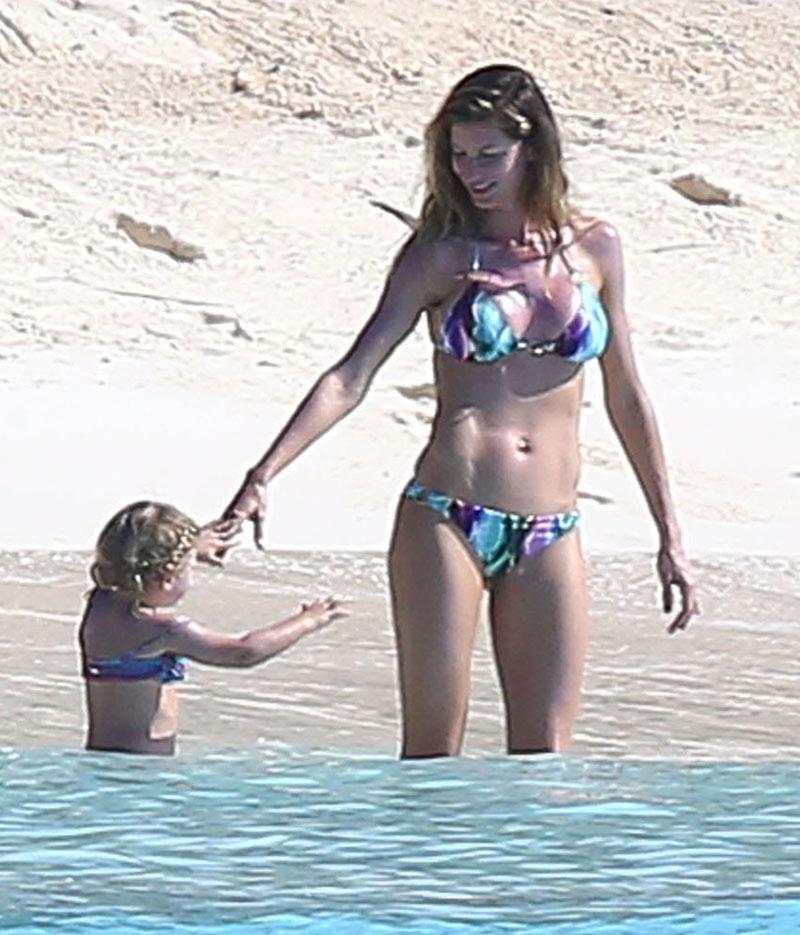 Gisele Bundchen in a Bikini After Rumored Plastic Surgery