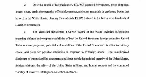 unsealed indictment donald trump classified docs shower  years jpg