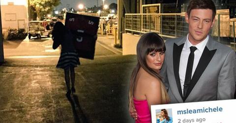 Lea Michele Takes Cory Monteith Jersey From 'Glee' Wrap