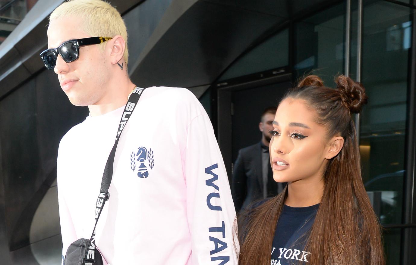 Pete Davidson and Ariana Grande are all smiles and PDA in this sweet pic.