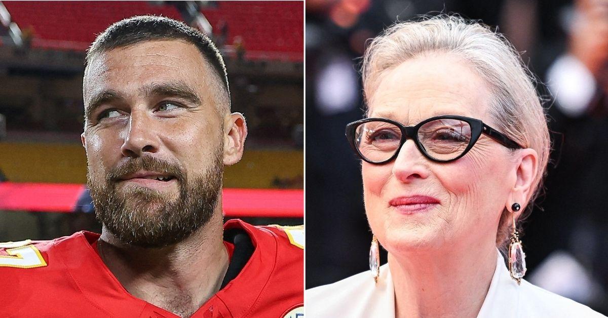 picture of Travis Kelce and Meryl Streep