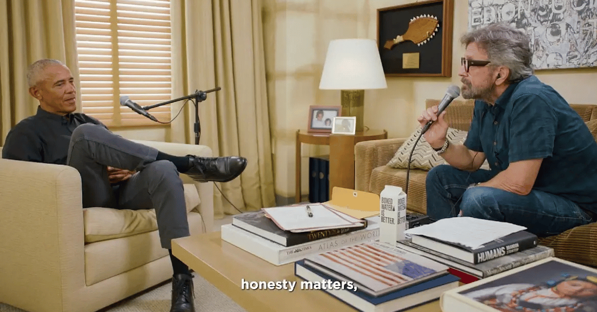 Photo of Barack Obama and Marc Maron