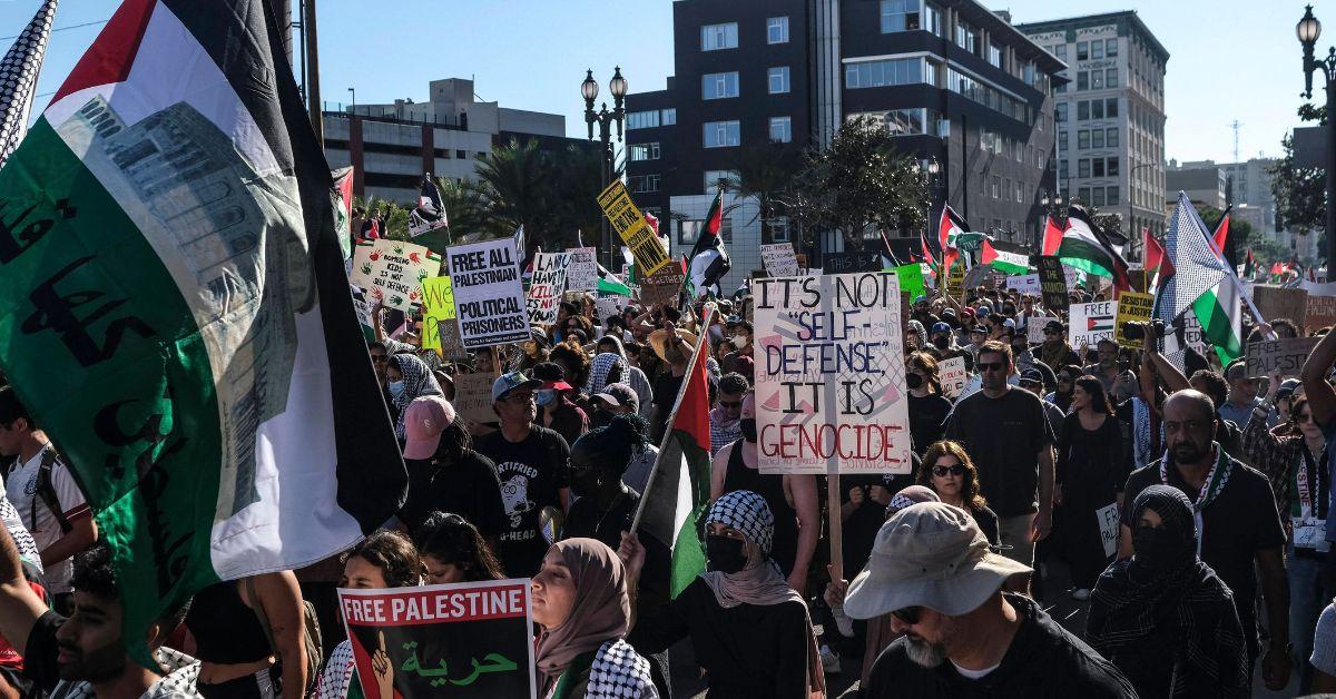 Protest Then Hundreds Of Anti-Israel Protesters Storm The Streets Of Manhattan