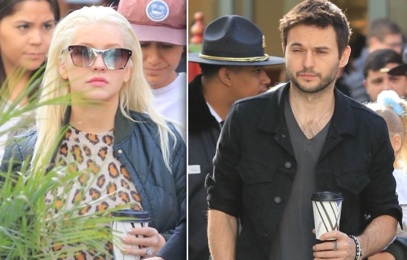 Christina Aguilera And Fiance Matthew Rutler Take Kids To Mall