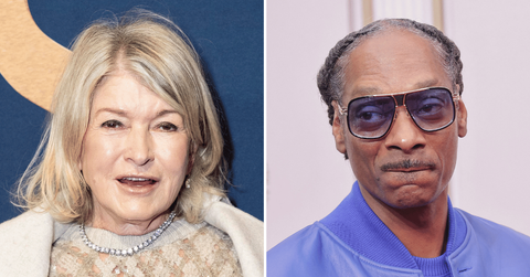 Split photo of Martha Stewart and Snoop Dogg