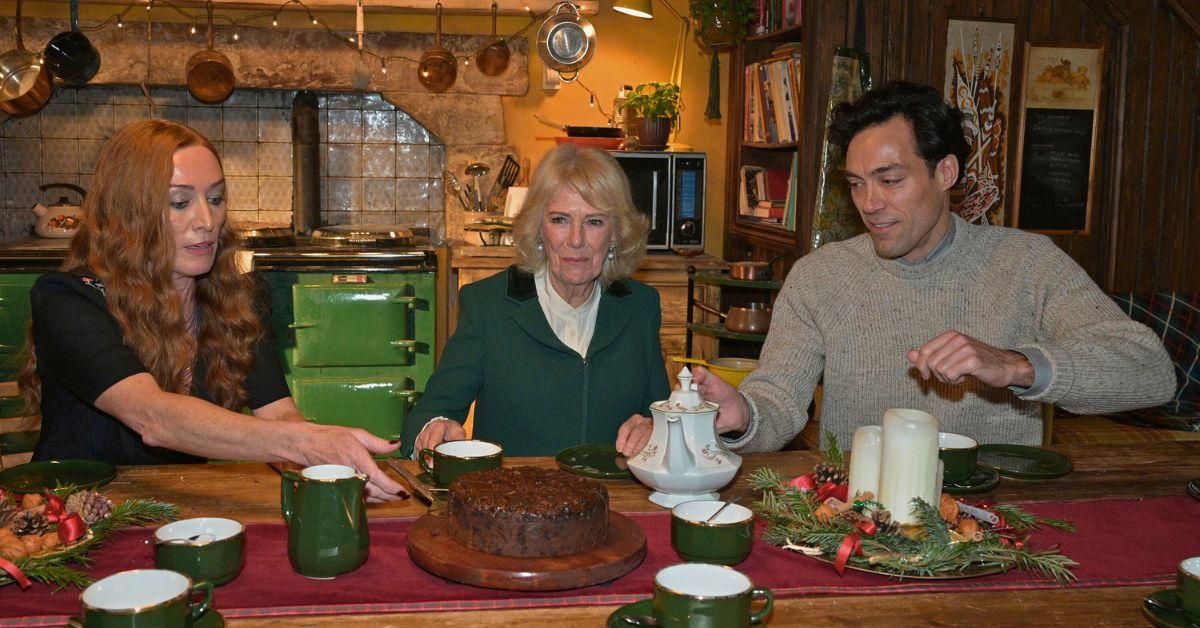 Photo of Queen Camilla with Nafessa Williams and David Tennant